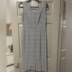 Tahari houndstooth dress